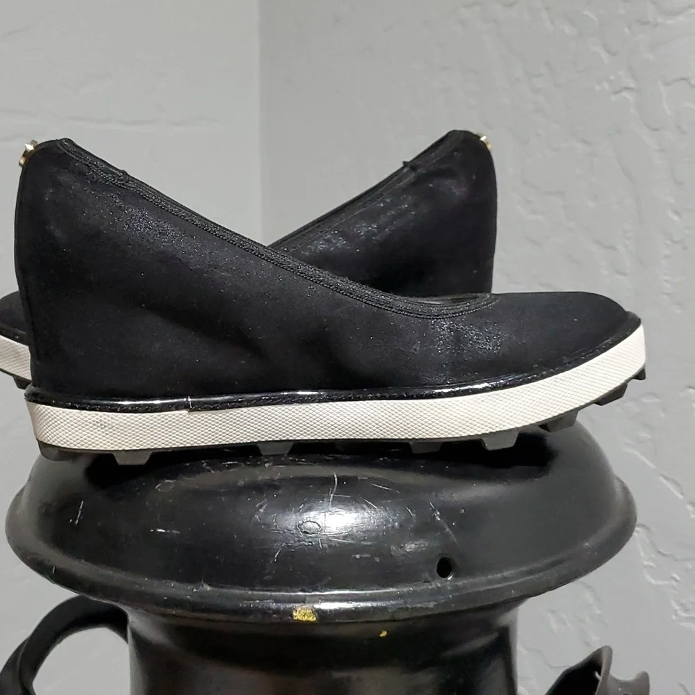 STUART WEITZMAN ARIANA CLARE BLACK SUEDE WEDGES SIZE 2 - Picture 7 of 12